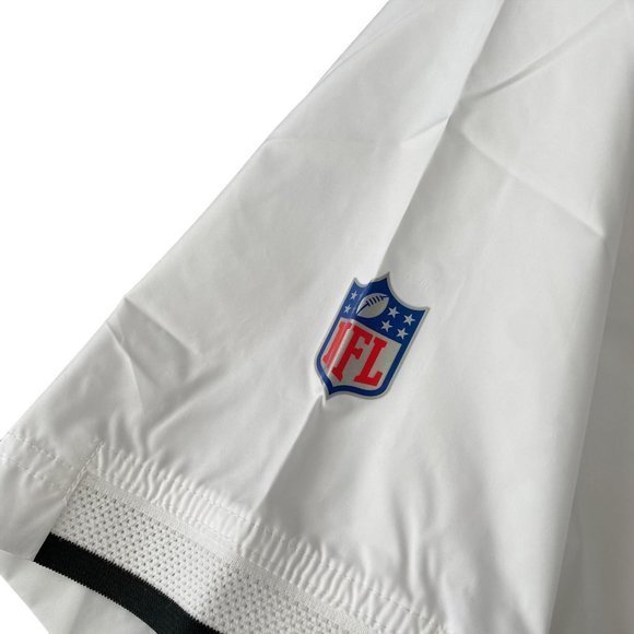 Nike Las Vegas Raiders Sideline Coaches Half Zip Short Sleeve‎ Jacket Sz S White - Picture 7 of 9